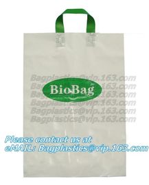 Promotion soft loop handle plastic bag produced by shanghai manufacturer,Foldable 100% Original PE Soft Loop Handle Plas supplier