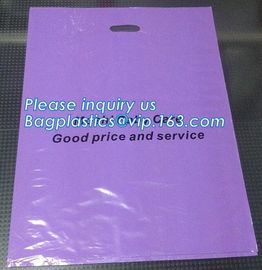 Custom print ldpe hdpe die cut handle carry poly apparel plastic merchandise gift packaging polythene shopping bag with supplier