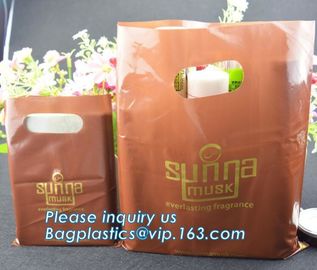 100% Biodegradable PE Die Cut Patch Handle Color Printed Custom Plastic Shopping Bags Personalized,promotional recycle g supplier