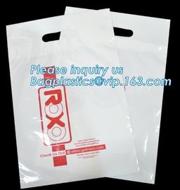 Custom printed die cut handle plastic bags manufacturer 12 x 15 inch light green promotional recycle grocery shopping ba supplier