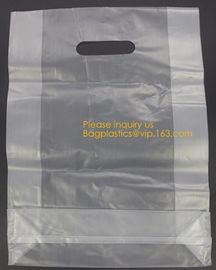 HDPE/LDPE Die Cut Patch Handle Custom Plastic Merchandise Retail Bags With Own Logo Corn starc Manufacturer Shopping Bag supplier