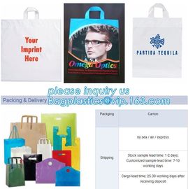 china product printing design foldable clothes plastic carry bag/custom ldpe die cut handle clothing packaging plastic b supplier