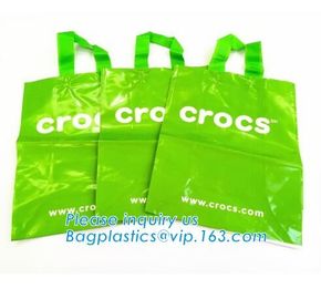 Manufacturer Custom Logo Printing soft loop handle plastic bag,promotional 100% biodegradable custom printed soft loop h supplier