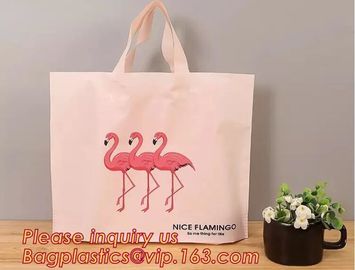 Stylish, concise plastik shopping shopping bags with logos and soft loop handle plastic bag,Stamp Printed Ameritote Plas supplier