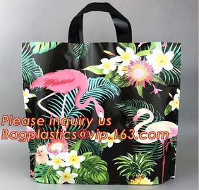 Stylish, concise plastik shopping shopping bags with logos and soft loop handle plastic bag,Stamp Printed Ameritote Plas supplier