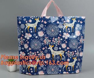 Soft Loop Handle Bag For Supermarket Shopping plastic bag manufacturer eco green bio,soft loop handle PE shopping bag supplier