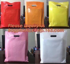 Biodegradable ldpe soft loop handle plastic bags with customized logo printed,Corn Starch Made Printed Biodegradable Sof supplier