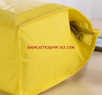 Non-woven laminated Pizza thermal insulation cooler bag,Fashion Nylon Lunch Bags Thermal Bags Insulation Cooler Box supplier