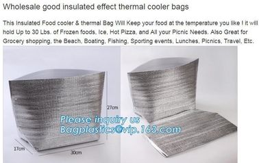 Reusable aluminium foil thermal insulation material cooler bag foPromotional 420D Polyester Insulation Picnic Cooler Bag supplier