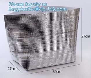 Reusable aluminium foil thermal insulation material cooler bag foPromotional 420D Polyester Insulation Picnic Cooler Bag supplier