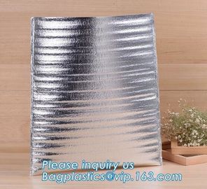 Reusable aluminium foil thermal insulation material cooler bag for picnic with Strapping tape closureRecycled PP Woven Plast supplier