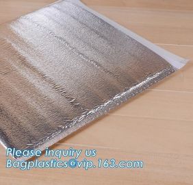 Reusable aluminium foil thermal insulation material cooler bag for picnic with Strapping tape closureRecycled PP Woven Plast supplier