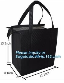 Reusable aluminium Portable pOLYESTER WINE COOLER BAG,FROZEN FOOD,ICE,HOT PIZZA,PICINIC NEED,GROCERY,SHOPPING,FISHING supplier