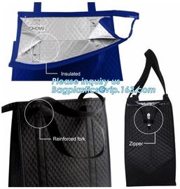 Reusable aluminium Portable pOLYESTER WINE COOLER BAG,FROZEN FOOD,ICE,HOT PIZZA,PICINIC NEED,GROCERY,SHOPPING,FISHING supplier