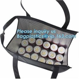 Reusable aluminium Portable pOLYESTER WINE COOLER BAG,FROZEN FOOD,ICE,HOT PIZZA,PICINIC NEED,GROCERY,SHOPPING,FISHING supplier