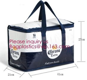 Freezable foldable insulation large lunch cooler bag,Hot sale cooler tote printed non woven food package insulation bags supplier