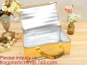 Wholesale Large Folding Soft Fresh Lunch Keeping Waterproof Nylon Insulation Thermal Insulation Ice Pack Cooler Bag supplier