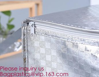 Hot Sale Reusable PP Non Woven Insulation Thermal Cooler Bag for Cake/Ice Cream/Frozen Food,Pearl cotton insulation alum supplier