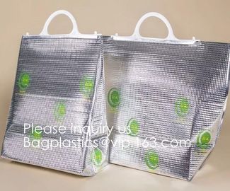 Extra Strength Zipper and Thick Insulation Food Delivery Bag,Picnic Insulated Cooler Bag Tote Thermal insulation Lunch B supplier