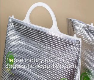 Extra Strength Zipper and Thick Insulation Food Delivery Bag,Picnic Insulated Cooler Bag Tote Thermal insulation Lunch B supplier