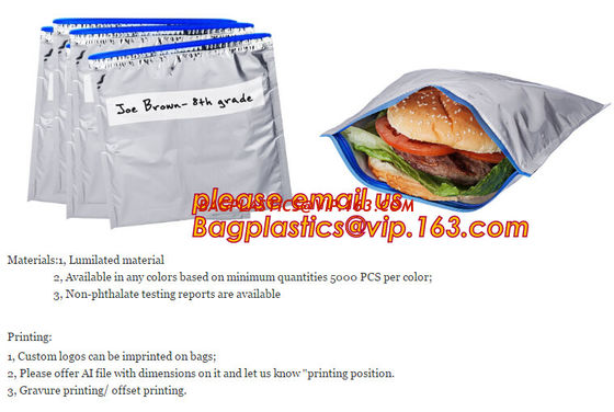 Quality insulated food delivery bag aluminum foil thermal bag,Aluminium foil insulated thermal lunch cooler bag bagease supplier