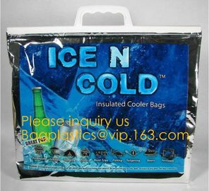 large aluminum foil material thermal insulate cooler bag,insulated jute cooler bag for delivery food cooler bag aluminiu supplier