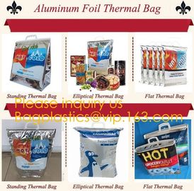 large aluminum foil material thermal insulate cooler bag,insulated jute cooler bag for delivery food cooler bag aluminiu supplier