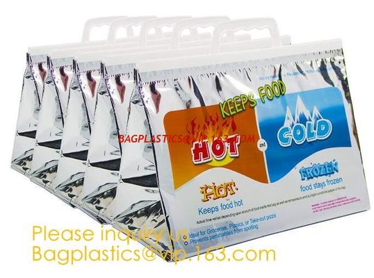 Outdoor square aluminum foil food thermal freezer cooler lunch insulation bag,Foil Cooler Bag Thermal Bag for Fruit Choc supplier