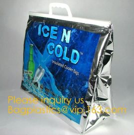 China supplier custom Aluminium foil insulated thermal lunch cooler bag big ice bag for frozen food and lunch bagease supplier