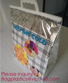 Aluminum Foil Cooler Bag Thermal Bag for Fruit Chocolate Frozen Food Delivery,Cooler Bag 4inches, 6inchs, 8inchs, 10inch supplier