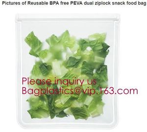 Eco-friendly standardized grade peva food storage bag,Silicone Reusable Food Storage Bag, Reusable Silicone Food Bag supplier