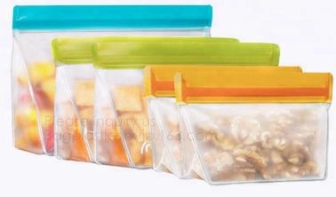 Leakproof Reusable Storage Bags Extra Thick FDA Grade PEVA k Bags,keep fresh air-tight vacuum sealer bags for food supplier