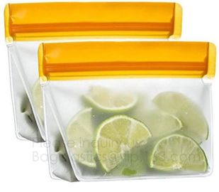 Leakproof Reusable Storage Bags Extra Thick FDA Grade PEVA k Bags,keep fresh air-tight vacuum sealer bags for food supplier