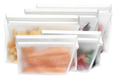 Reusable Silicone Food Storage Bag Washable Silicone Fresh Bag for Fruits Vegetables Meat Preservation bagplastics bagea supplier