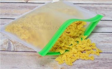 Silicone Plastic Packaging Food Zip Silicon Freezer Fresh Vegetable Storage Bags Fresh Fridge Food Preservation Bag Reus supplier