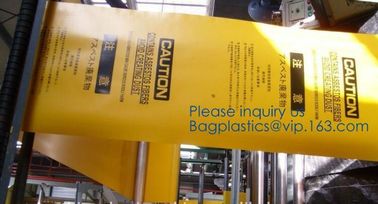 Hazardous Waste Yellow Plastic Bag Asbestos Garbage Bag,large size thicker LDPE asbestos remove bags,asbestos garbage ba supplier