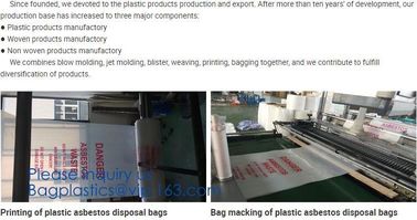 Heavy Duty Construction Plastic Asbestos Bag Waste Bag,Heavy Duty Disposal Polythene bags For Asbestos Removal BAGEASE supplier