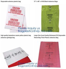 Large Size Good Quality Biohazard PE Disposable Waste Bag Thick Plastic Asbestos Bag,Jumbo Plastic Industrial Garbage Pa supplier