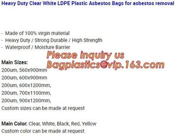 Large Size Good Quality Biohazard PE Disposable Waste Bag Thick Plastic Asbestos Bag,Jumbo Plastic Industrial Garbage Pa supplier