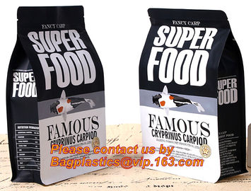 Pet Food Feed Packaging Bag Stand Up Pouch With Zipper Top, Food Pouch Pet Food Packaging Bag supplier