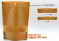 Foil Kraft Paper Bag Coconut Packaging Bags Doypack With Window, 500g 1kg 16oz customized ziplock packaging supplier
