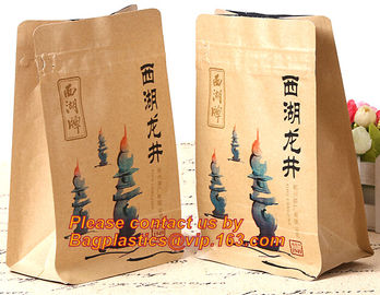 Foil Kraft Paper Bag Coconut Packaging Bags Doypack With Window, 500g 1kg 16oz customized ziplock packaging supplier