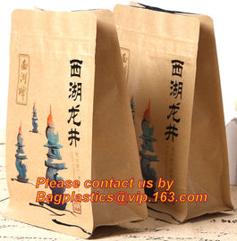 Foil Kraft Paper Bag Coconut Packaging Bags Doypack With Window, 500g 1kg 16oz customized ziplock packaging supplier