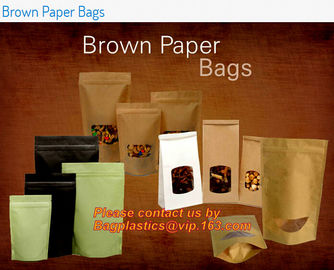 Foil Kraft Paper Bag Coconut Packaging Bags Doypack With Window, 500g 1kg 16oz customized ziplock packaging supplier