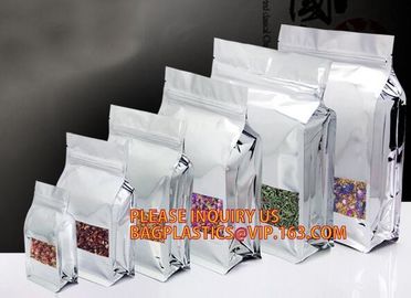 Reusable Stand Up Zipper Pouch Aluminum Foil Bags, Square Bottom Coffee Packaging Bags With Valve supplier