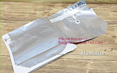 Aluminum Foil Gusset Square Block Flat Bottom Coffee Bag With Valve, Protein Food Packaging Bag supplier