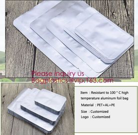 OEM Package Small Flat Silver Zip Lock Mylar Foil Square Bottom Food Bag, Biodegradable Aluminum Foil Pouch supplier