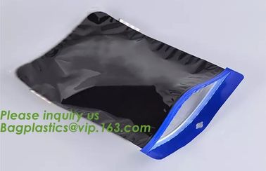 Biodegradable Stand Up Foil Zipper Bag Side Gusset Bags Square Block Flat Bottom Packaging Pouch supplier