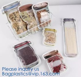 Mini Zipper Pouches, Preservation &amp; Cooking Reusable Food Storage Bag, Cooking Food Bag, Silicone Lunch Bag supplier