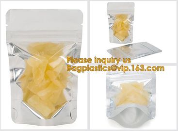 Foil Pouch Standing Up Spice Bag Clear Window Food Packaging Bag Metalized Stand Up Pouch With Zipper supplier